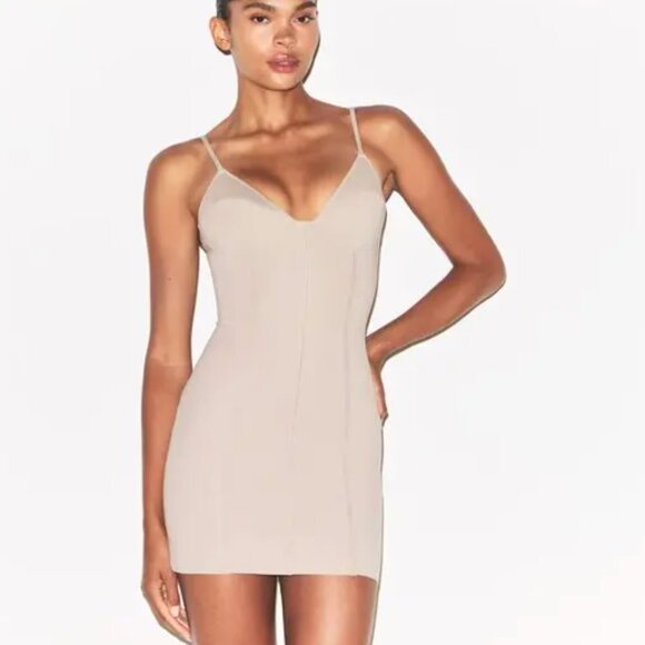 SKIMS Other - SKIMS cotton shapewear slip dress - linen NWT Size Small